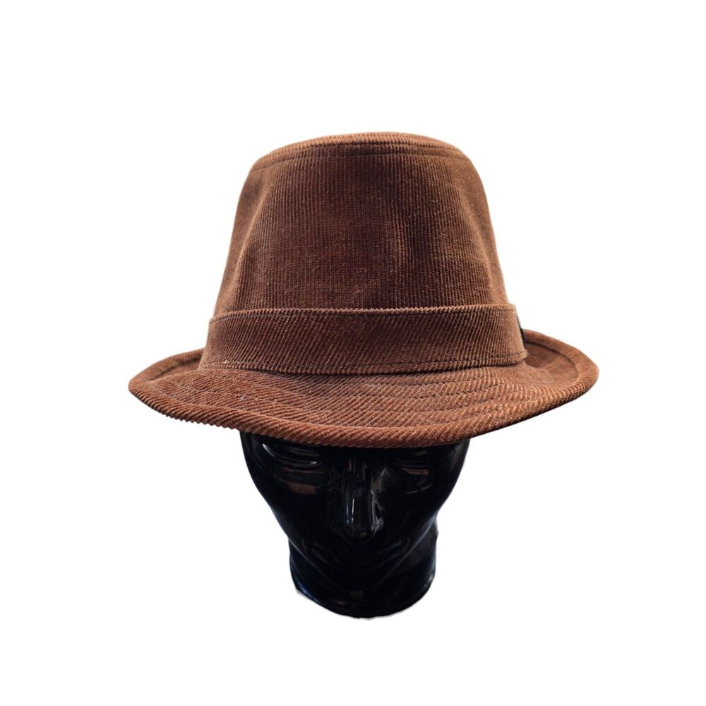 Headers California Y2K Corduroy Trilby Fedora Hat Brown NWT Deadstock L